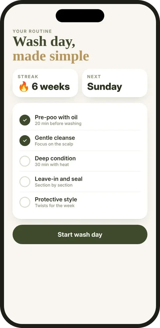 Beautimprint wash-day routine screen